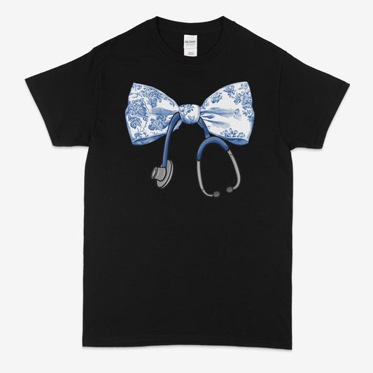 Stethoscope & Bow Tee/Crewneck